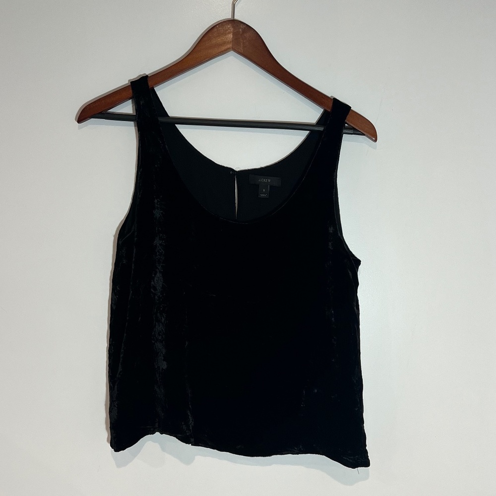 J. Crew Black Velvet Tank